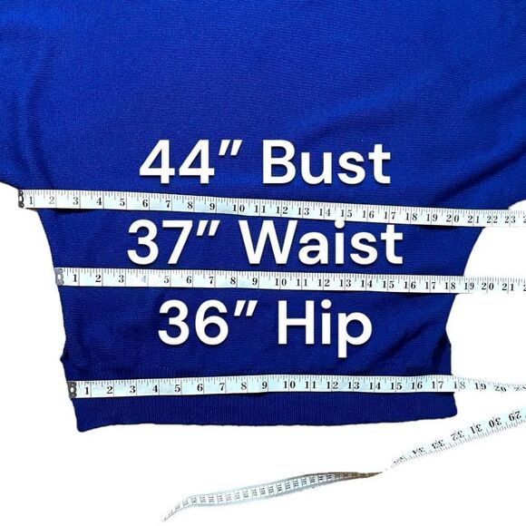 BCBGMaxAzria Royal Blue Reece Sweater Sz L - Picture 7 of 11